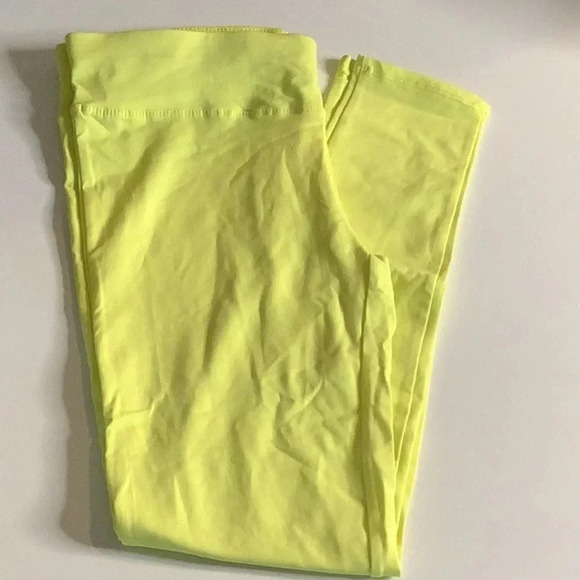 Thanth yellow thick waist band yoga leggings size large New With Tags - Picture 5 of 5